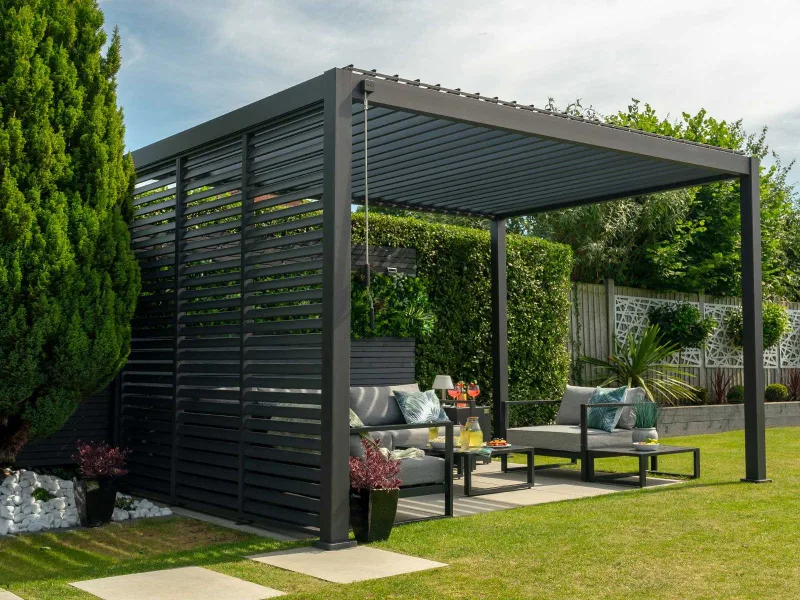 Canoports-UK-Outdoor-Living-Pergola-System-Grey