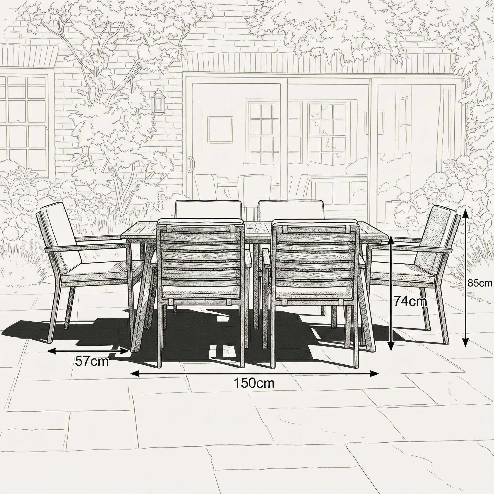 Heidi 6 Seat Dining Set - Image 2