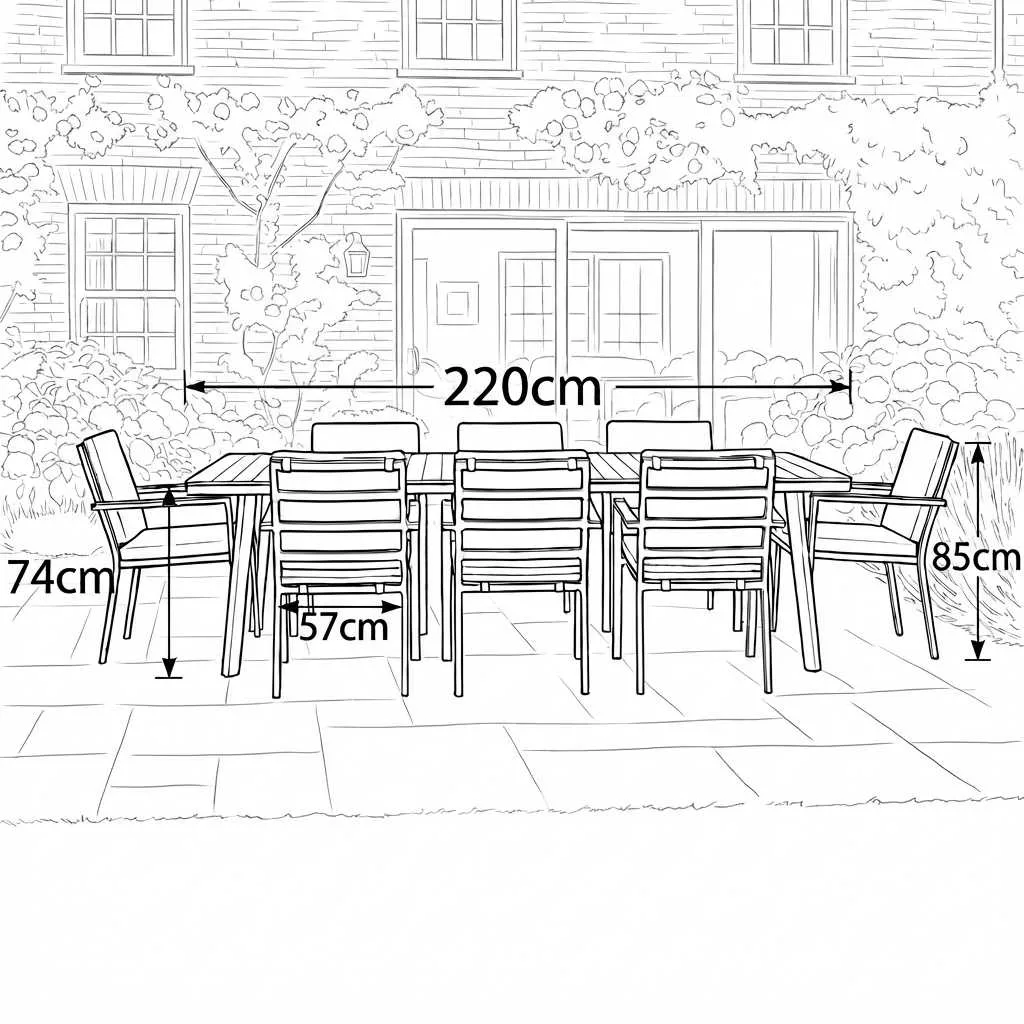 Heidi 8 Seat Dining Set - Image 2