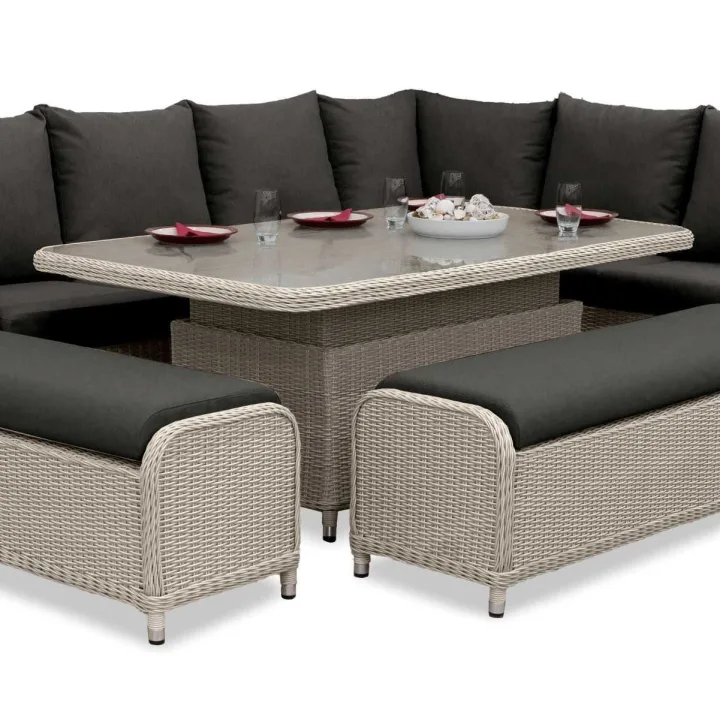 Grande Left Handed Corner Sofa Dining Set