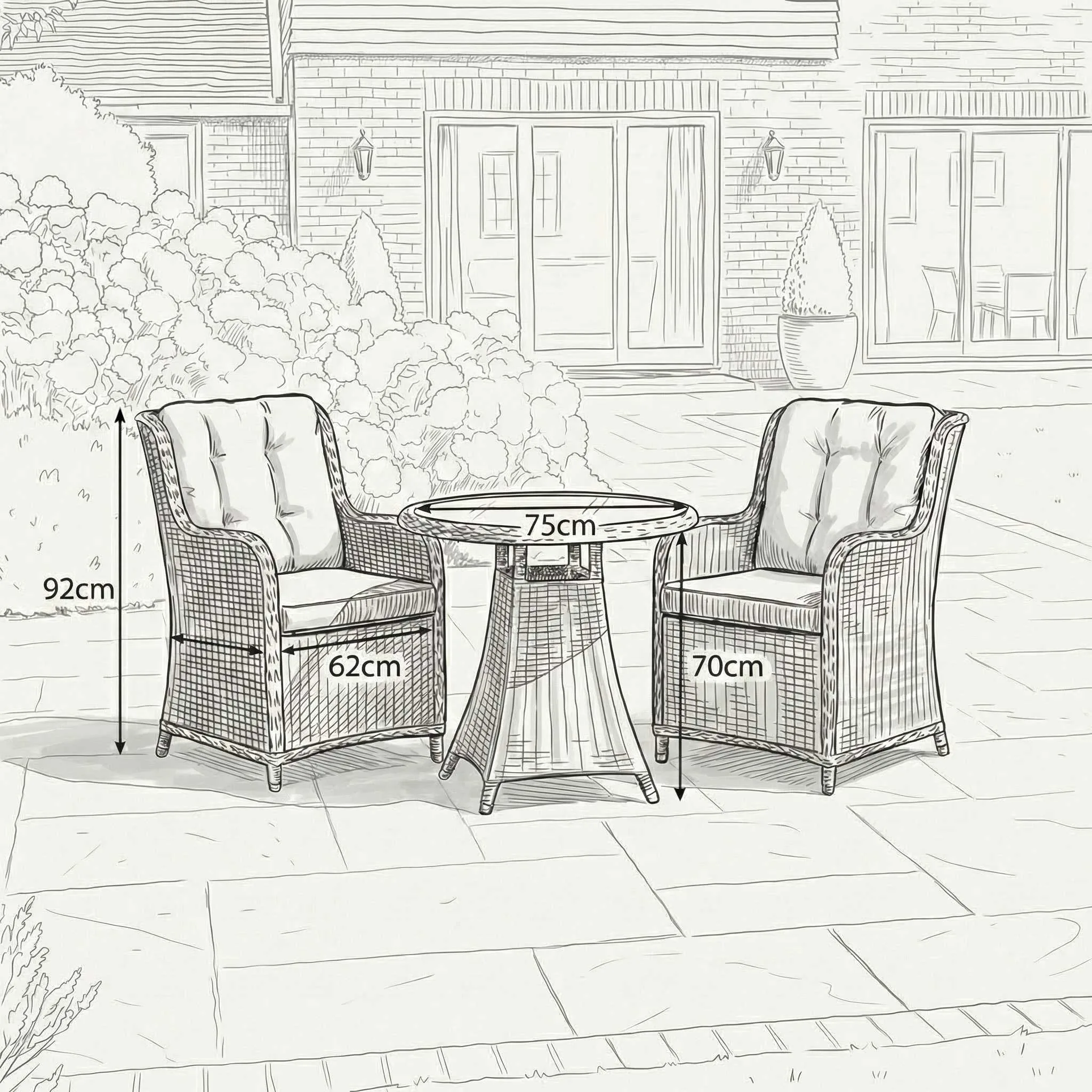 Avery 2 Seat Bistro Set - Image 2