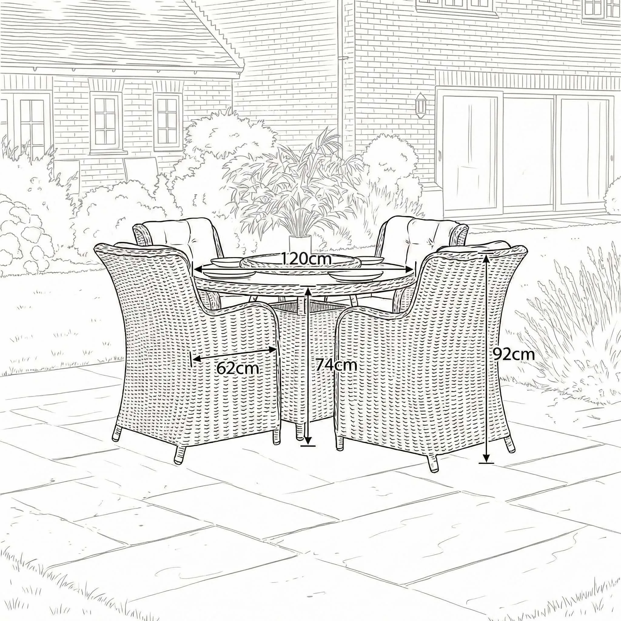 Avery 4 Seat Dining Set - Image 2
